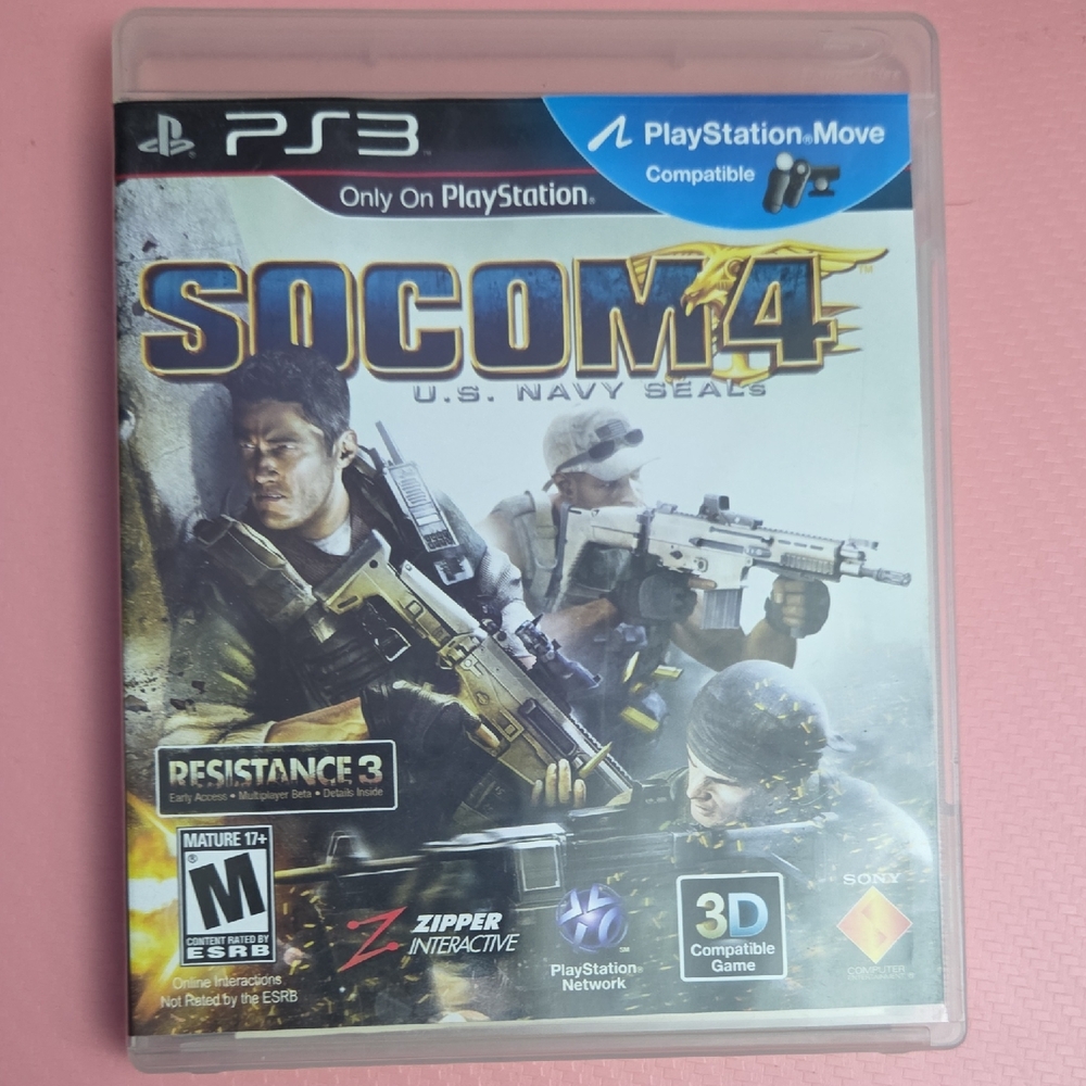 Sony SOCOM 4: U.S. Navy SEALs PS3 Game - Black and Gold